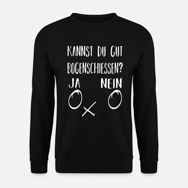 Bogenschießen Langbogen Sport Geschenk - Unisex Pullover - Schwarz