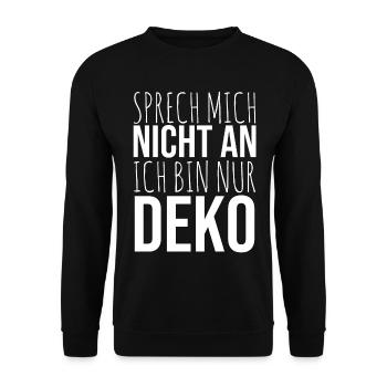 Lustiger Spruch Mitbringsel Deko Geschenk witzig - Unisex Pullover - Schwarz - Vorne - Alina (178cm) & Michal (187cm)