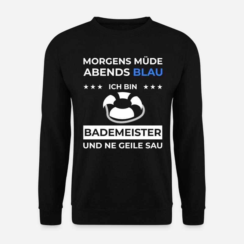 Rettungsschwimmer Bademeister Schwimmmeister - Unisex Pullover - Schwarz