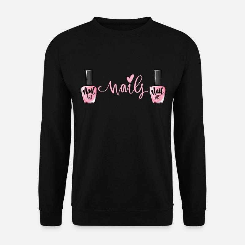 Nagellack Nageldesign Manicure Nagelstudio Nägel - Unisex Pullover - Schwarz