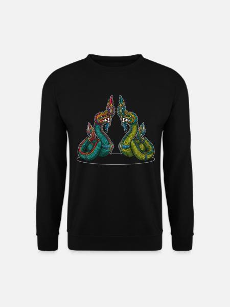 Drachen Chinesisch Drache China Asien - Unisex Pullover - Schwarz