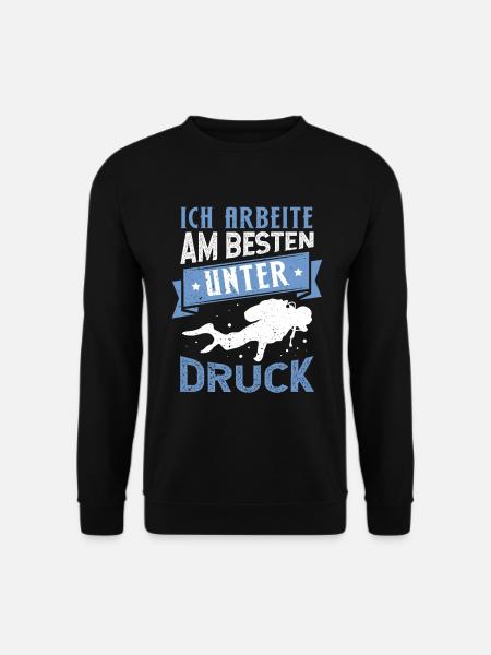 Tauchen Taucher Scuba Apnoe Diving Geschenk - Unisex Pullover - Schwarz
