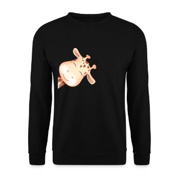 giraffe - Unisex Sweatshirt - black - Front - Alina (178cm) & Michal (187cm)
