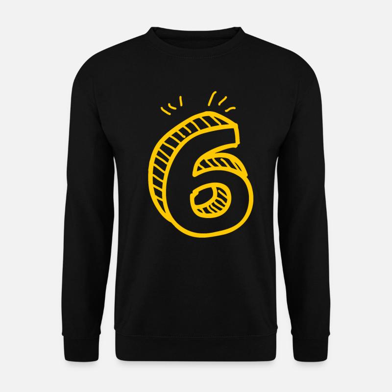 6 numéro 6 - Sweat-shirt Unisexe - noir