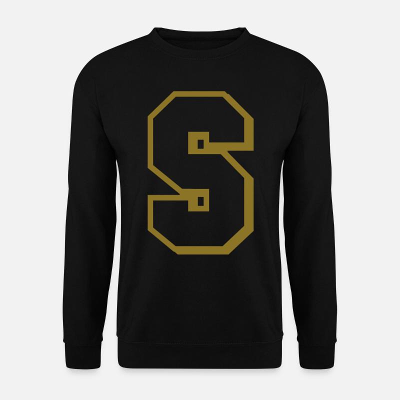 S - letter - Unisex Sweatshirt - black