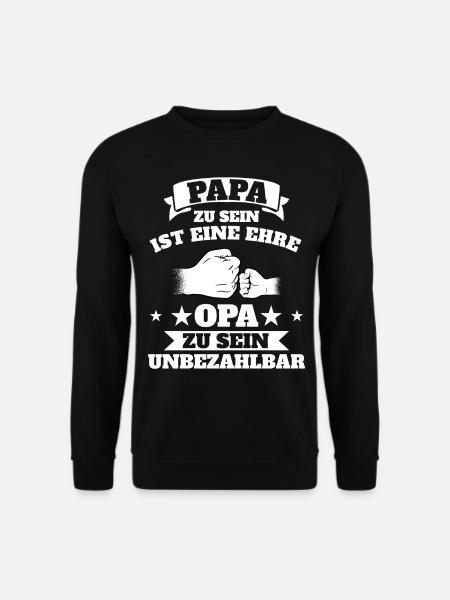 Papa Opa Geschenkidee - Unisex Pullover - Schwarz