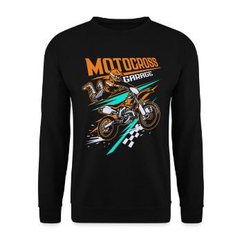 FMX Freestyle Motocross Trendsport MX Motorsport - Unisex Pullover - Schwarz - Vorne - Alina (178cm) & Michal (187cm)