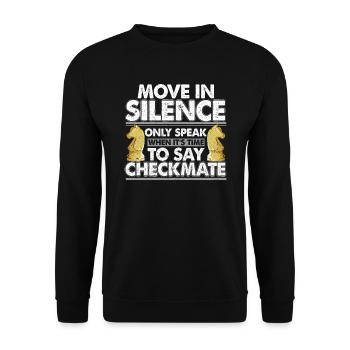 Schach - Unisex Pullover - Schwarz - Vorne - Alina (178cm) & Michal (187cm)