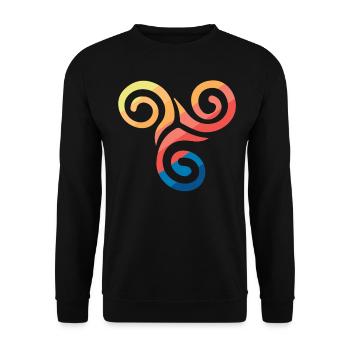 Celtic symbol - Unisex Sweatshirt - black - Front - Alina (178cm) & Michal (187cm)