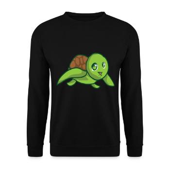 tortue - Sweat-shirt Unisexe - noir - Devant - Alina (178cm) & Michal (187cm)