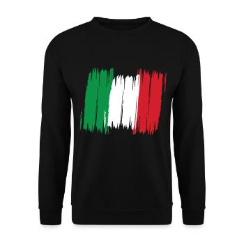 Italien Flagge - Unisex Pullover - Schwarz - Vorne - Alina (178cm) & Michal (187cm)