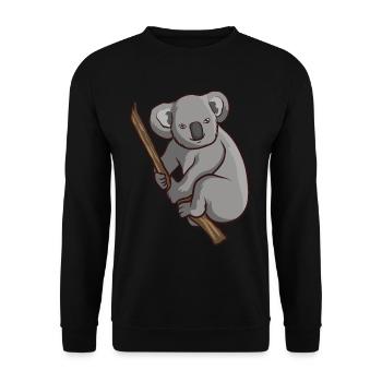 Koala bear - Unisex Sweatshirt - black - Front - Alina (178cm) & Michal (187cm)