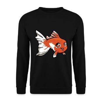 Goldfisch - Unisex Pullover - Schwarz - Vorne - Alina (178cm) & Michal (187cm)