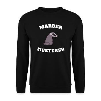 Marder Flüsterer - Unisex Pullover - Schwarz - Vorne - Alina (178cm) & Michal (187cm)