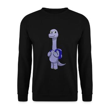 School Dino - Unisex Pullover - Schwarz - Vorne - Alina (178cm) & Michal (187cm)