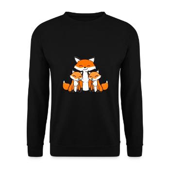 Twin Fox - Unisex Pullover - Schwarz - Vorne - Alina (178cm) & Michal (187cm)