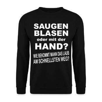 Lustige Sprüche - Unisex Pullover - Schwarz - Vorne - Alina (178cm) & Michal (187cm)