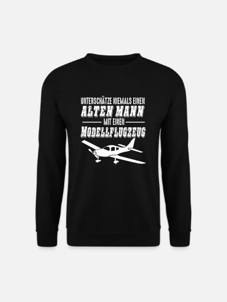 Modellflugzeug Flieger Flugzeug Pilot Modellbauer - Unisex Pullover - Schwarz