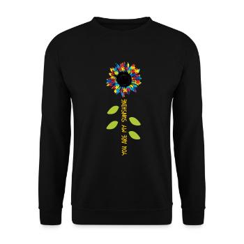 Tu es mon rayon de soleil - Autisme de tournesol - Sweat-shirt Unisexe - noir - Devant - Alina (178cm) & Michal (187cm)