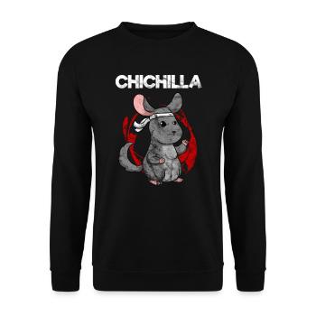 Chichilla Arts Martiaux MMA Funny Chinchilla - Sweat-shirt Unisexe - noir - Devant - Alina (178cm) & Michal (187cm)