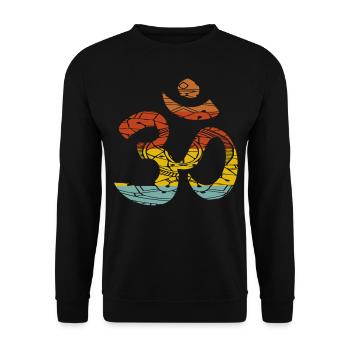 Savasana om mantra - Unisex Sweatshirt - black - Front - Alina (178cm) & Michal (187cm)