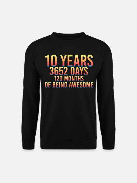 10 Jahre 10. Geburtstag Geschenk - Unisex Pullover - Schwarz