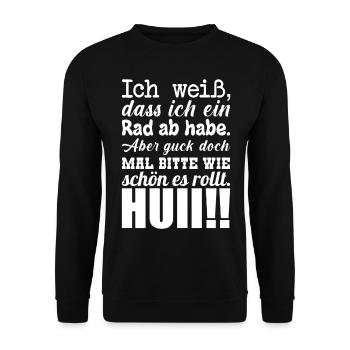 lustiger Spruch Witziges Geschenk Büro Bürohumor - Unisex Pullover - Schwarz - Vorne - Alina (178cm) & Michal (187cm)