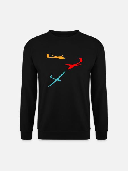 Vintage Segelflieger Liebe - Unisex Pullover - Schwarz