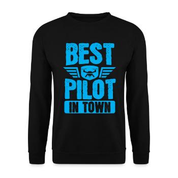 Meilleur pilote de drone en ville - Sweat-shirt Unisexe - noir - Devant - Alina (178cm) & Michal (187cm)