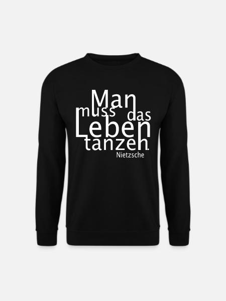 Philosophisches Zitat von Nietzsche. - Unisex Pullover - Schwarz