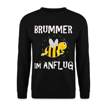 Brummer Im Anflug Pummel Hummel Imker Bienen Honig - Unisex Pullover - Schwarz - Vorne - Alina (178cm) & Michal (187cm)