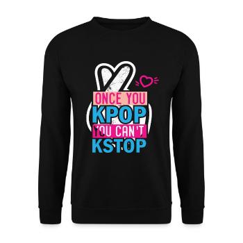 K-pop K-Pop Kleidung k-pop Musik K-pop - Unisex Pullover - Schwarz - Vorne - Alina (178cm) & Michal (187cm)