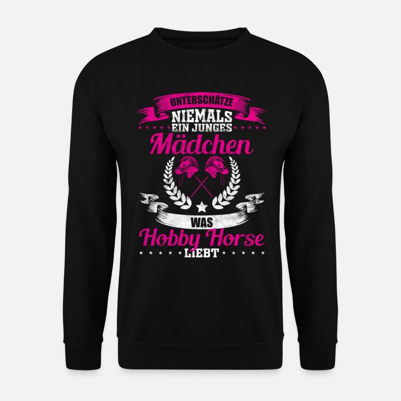 Hobby Horse Freizeit Geschenk - Unisex Pullover - Schwarz