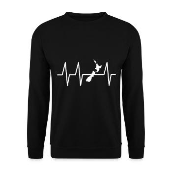 Neuseeland! - Unisex Pullover - Schwarz - Vorne - Alina (178cm) & Michal (187cm)