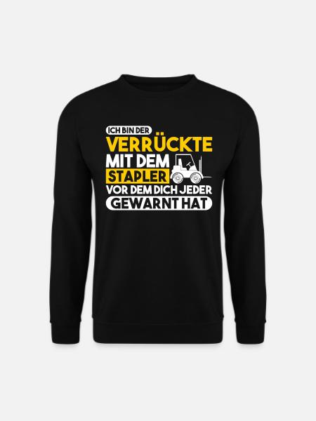 Stapler Gabelstapler Lagerlogistik Hubwagen - Unisex Pullover - Schwarz