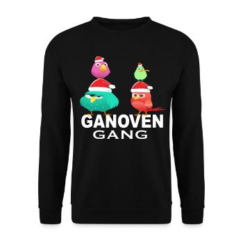Funny Bird Crook Gang - Unisex Sweatshirt - black - Front - Alina (178cm) & Michal (187cm)