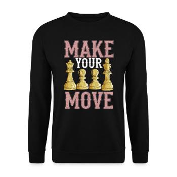 Chess Checkmate Board Game Chess Gift King - Sweat-shirt Unisexe - noir - Devant - Alina (178cm) & Michal (187cm)