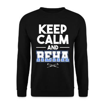 Sports Injury Knee Crutches Cruciate Ligament Gift - Unisex Sweatshirt - black - Front - Alina (178cm) & Michal (187cm)