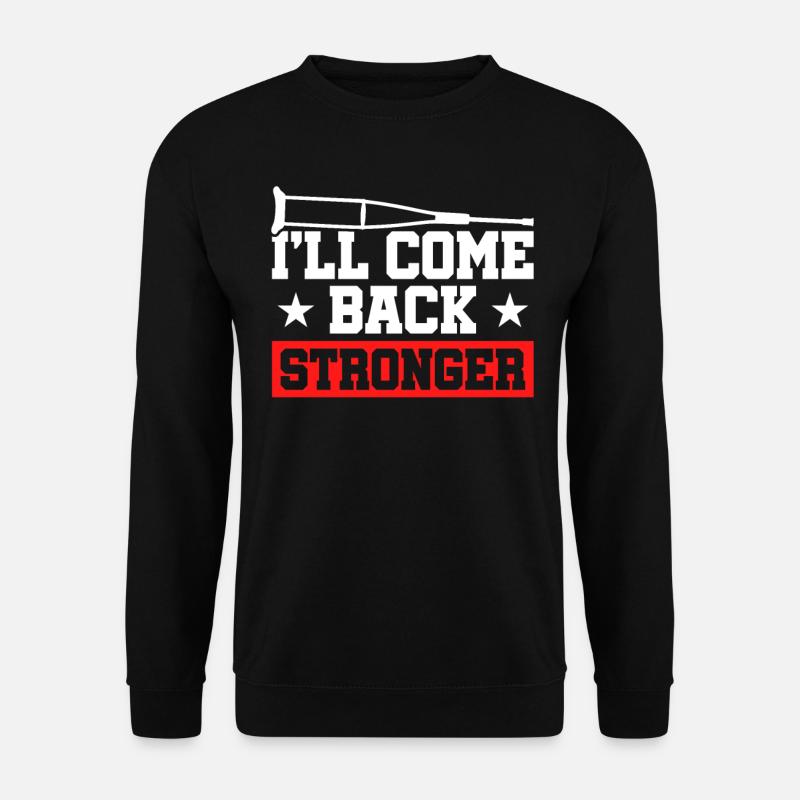 Cadeau de genou de béquilles de ligament croisé de blessure sportive - Sweat-shirt Unisexe - noir