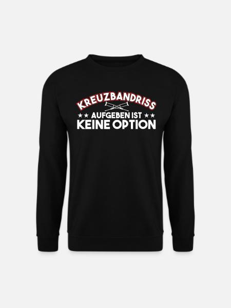 Knie Kreuzband Kreuzbandriss Krücken Geschenk - Unisex Pullover - Schwarz