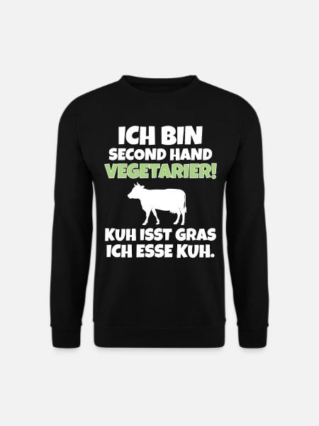 Second Hand Vegetarier - Unisex Pullover - Schwarz