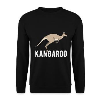 Kangaroo australia - Unisex Sweatshirt - black - Front - Alina (178cm) & Michal (187cm)