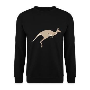 Cadeau animal kangourou australie - Sweat-shirt Unisexe - noir - Devant - Alina (178cm) & Michal (187cm)