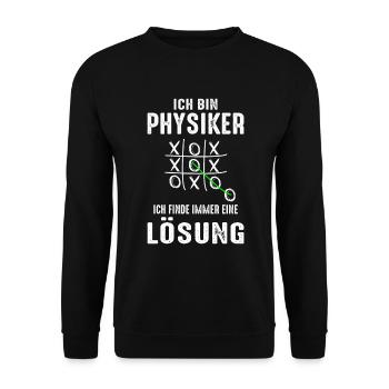 Physiker Physik Mathematik Wissenschaft Lustig - Unisex Pullover - Schwarz - Vorne - Alina (178cm) & Michal (187cm)