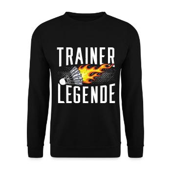 Volant de badminton Coach Legend - Sweat-shirt Unisexe - noir - Devant - Alina (178cm) & Michal (187cm)