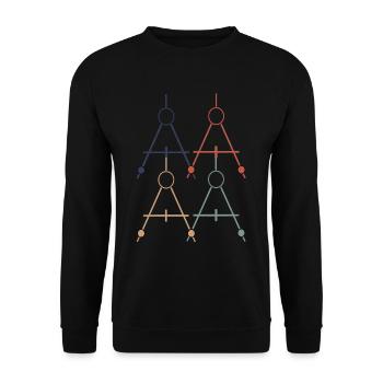 Architekt - Unisex Pullover - Schwarz - Vorne - Alina (178cm) & Michal (187cm)