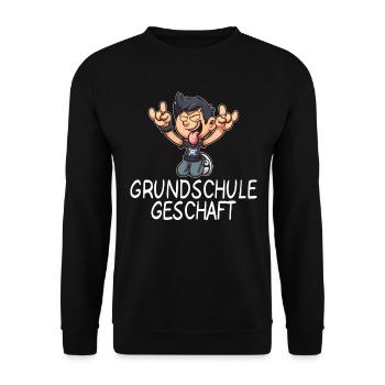 Primary School Done - Unisex Sweatshirt - black - Front - Alina (178cm) & Michal (187cm)