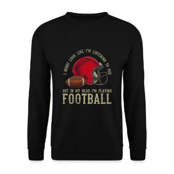 Football américain - Sweat-shirt Unisexe - noir - Devant - Alina (178cm) & Michal (187cm)