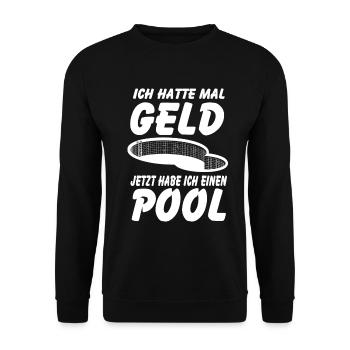 Pool Bademeister Badeaufsicht Schwimmen Schwimmbad - Unisex Pullover - Schwarz - Vorne - Alina (178cm) & Michal (187cm)