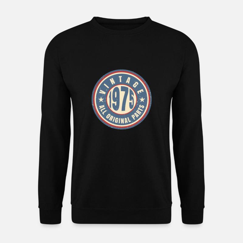 1975 Jahre Vintage Geburtstag Geschenk - Unisex Pullover - Schwarz